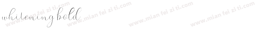 whitening bold字体字体转换